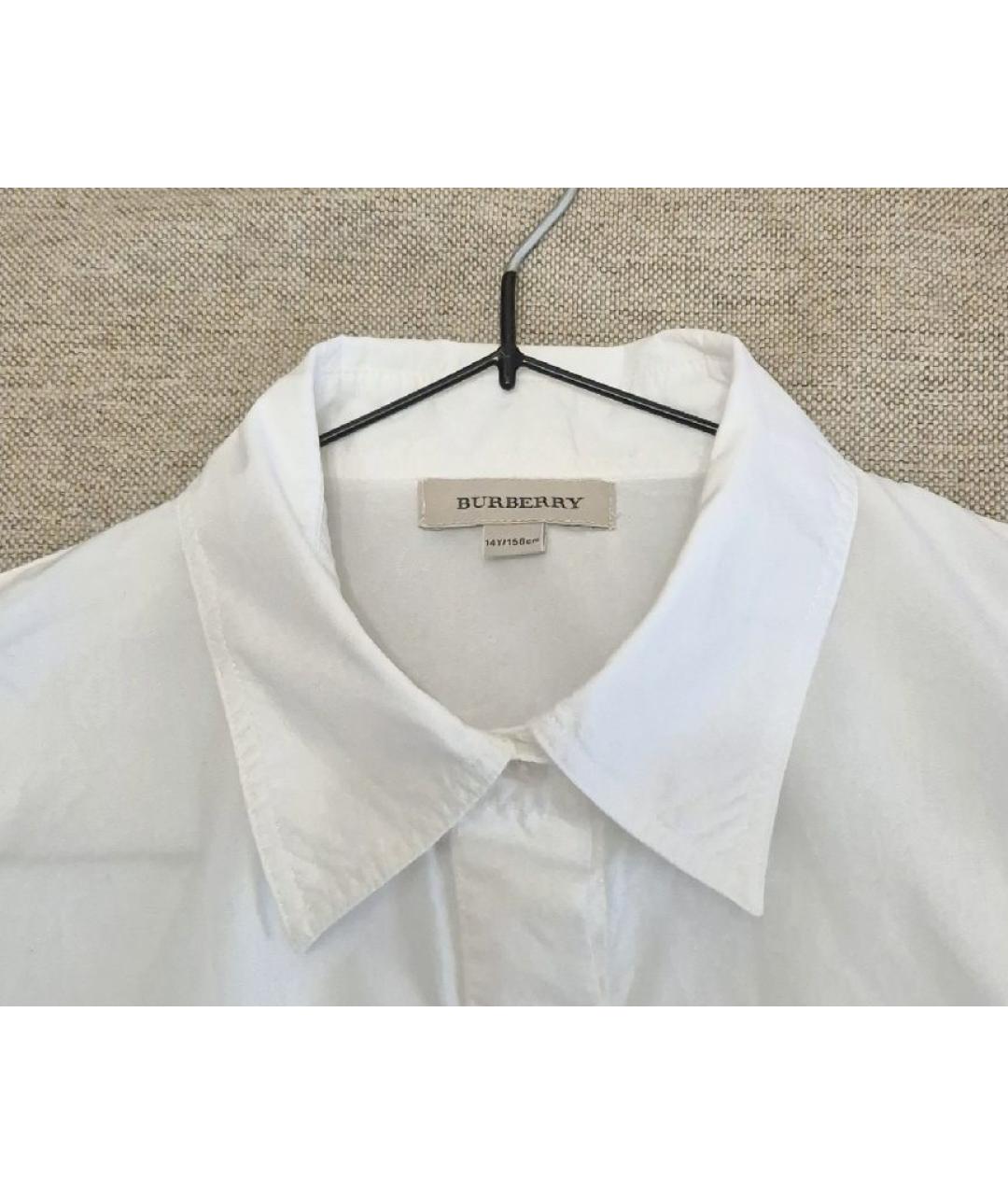 BURBERRY Белая хлопковая рубашка, фото 3