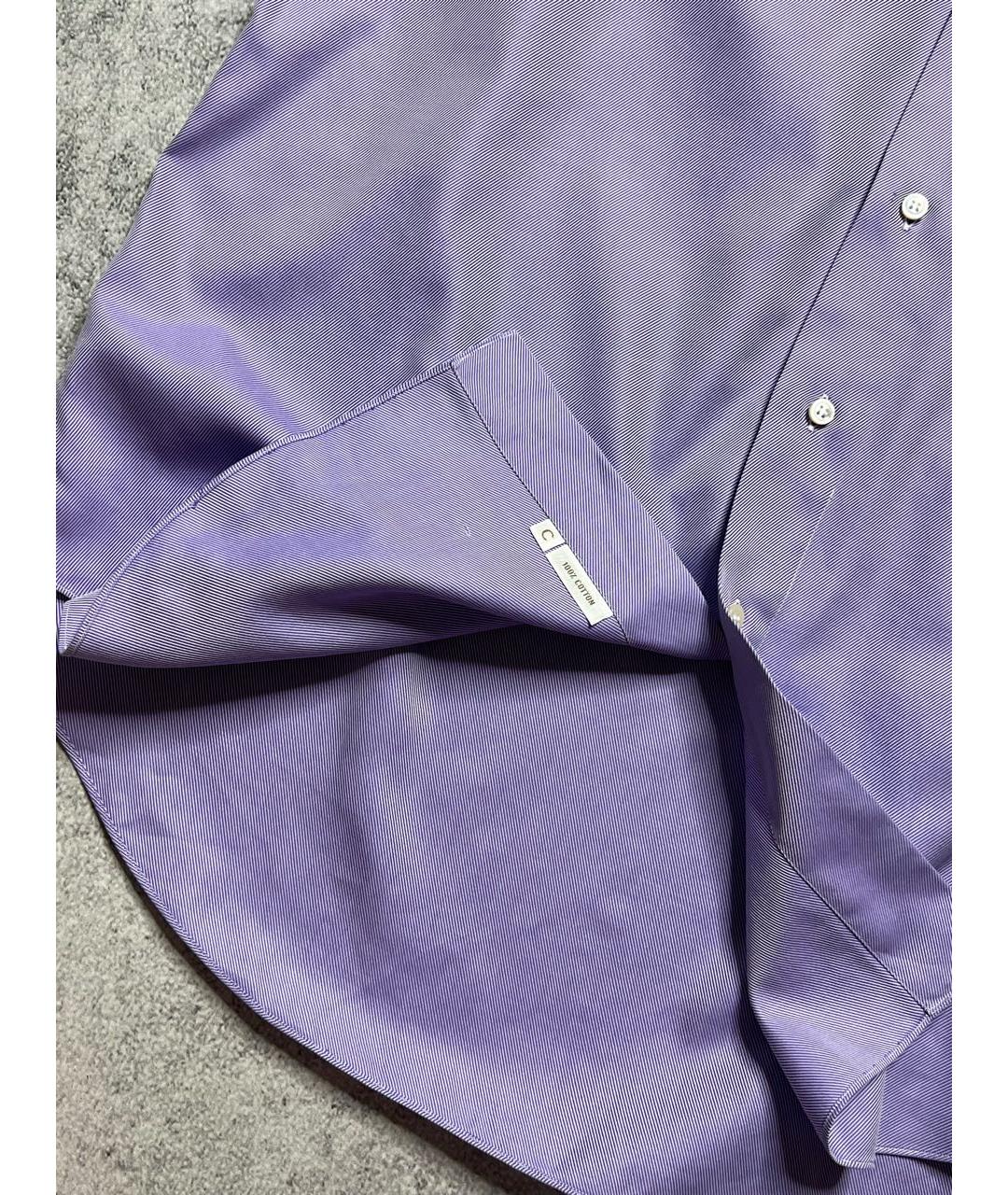 BRIONI Фиолетовая хлопковая кэжуал рубашка, фото 6