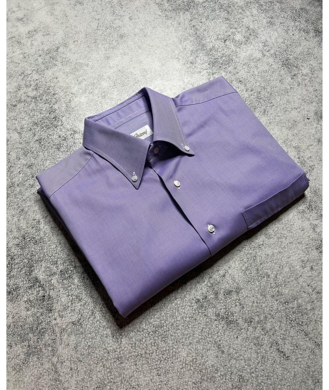 BRIONI Фиолетовая хлопковая кэжуал рубашка, фото 2