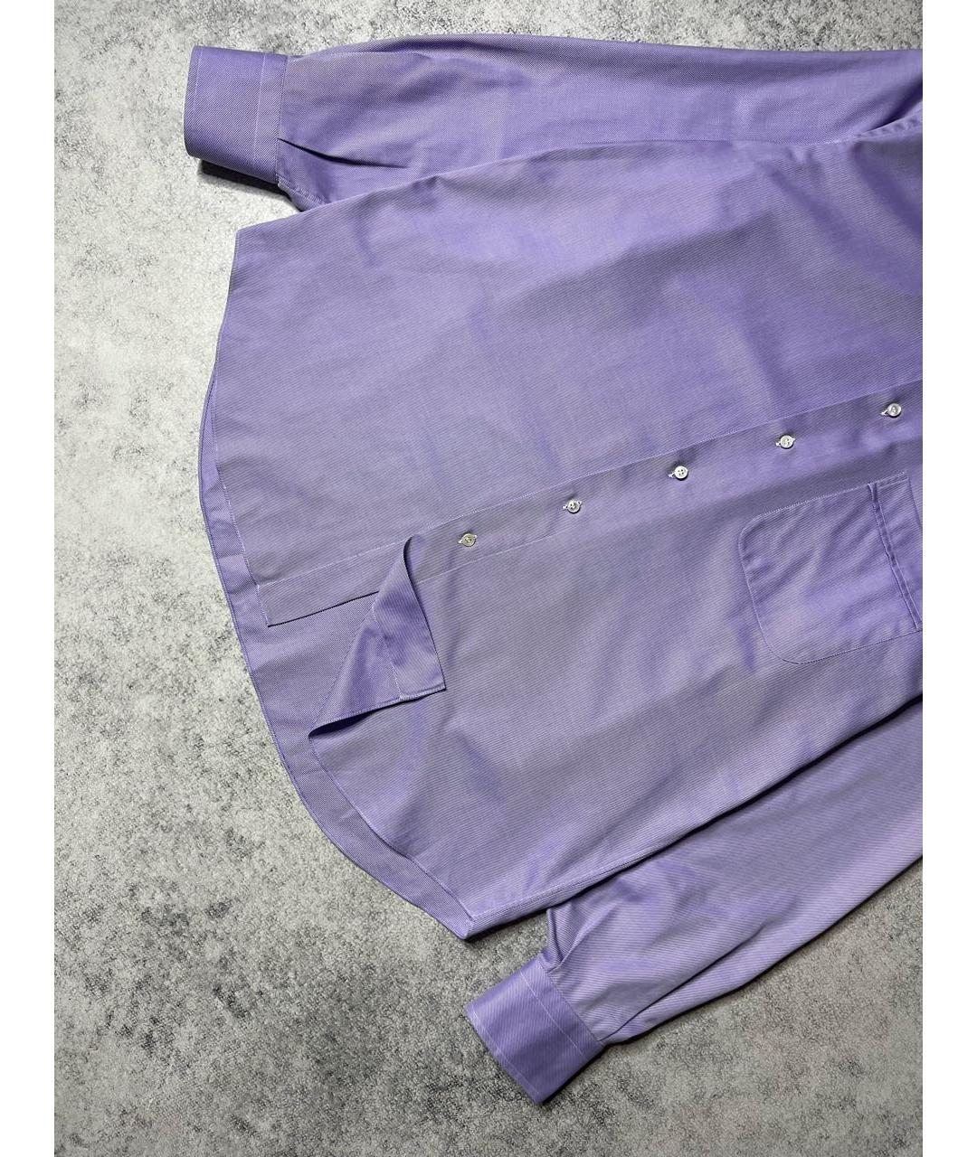 BRIONI Фиолетовая хлопковая кэжуал рубашка, фото 4