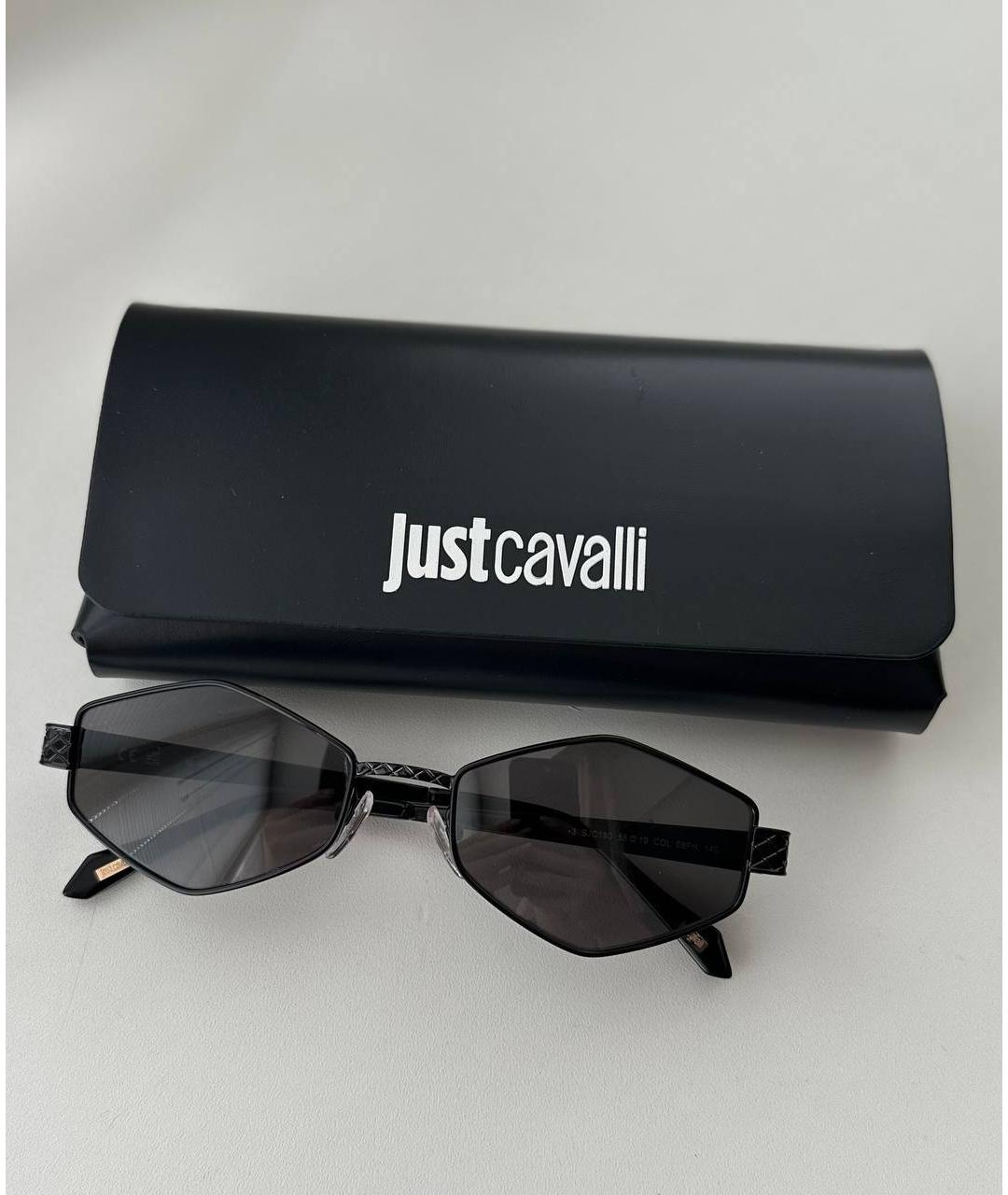 JUST CAVALLI Черные металлические солнцезащитные очки, фото 3