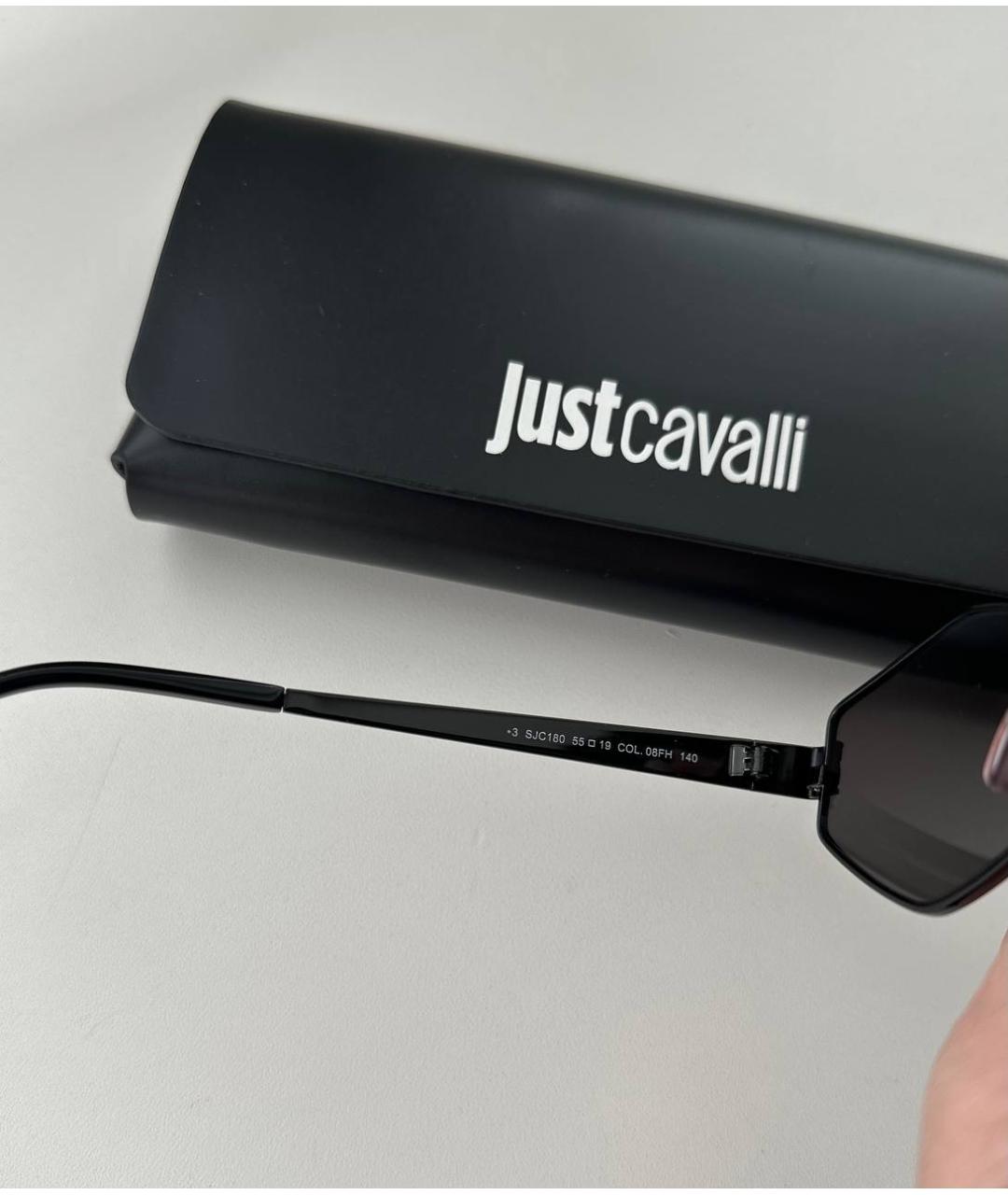 JUST CAVALLI Черные металлические солнцезащитные очки, фото 5