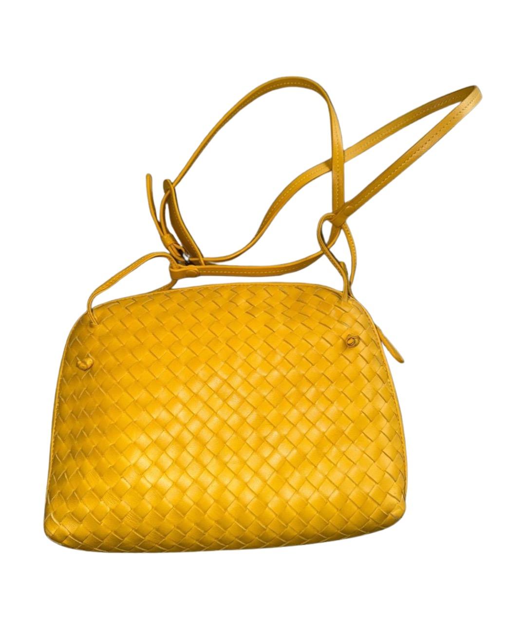 BOTTEGA VENETA Желтая кожаная сумка через плечо, фото 1