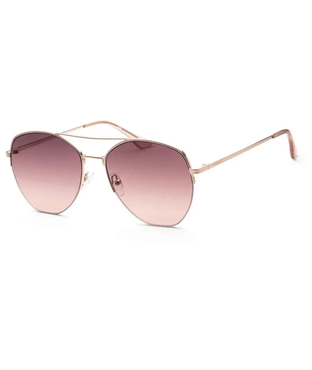 CALVIN KLEIN Золотые металлические солнцезащитные очки, фото 6