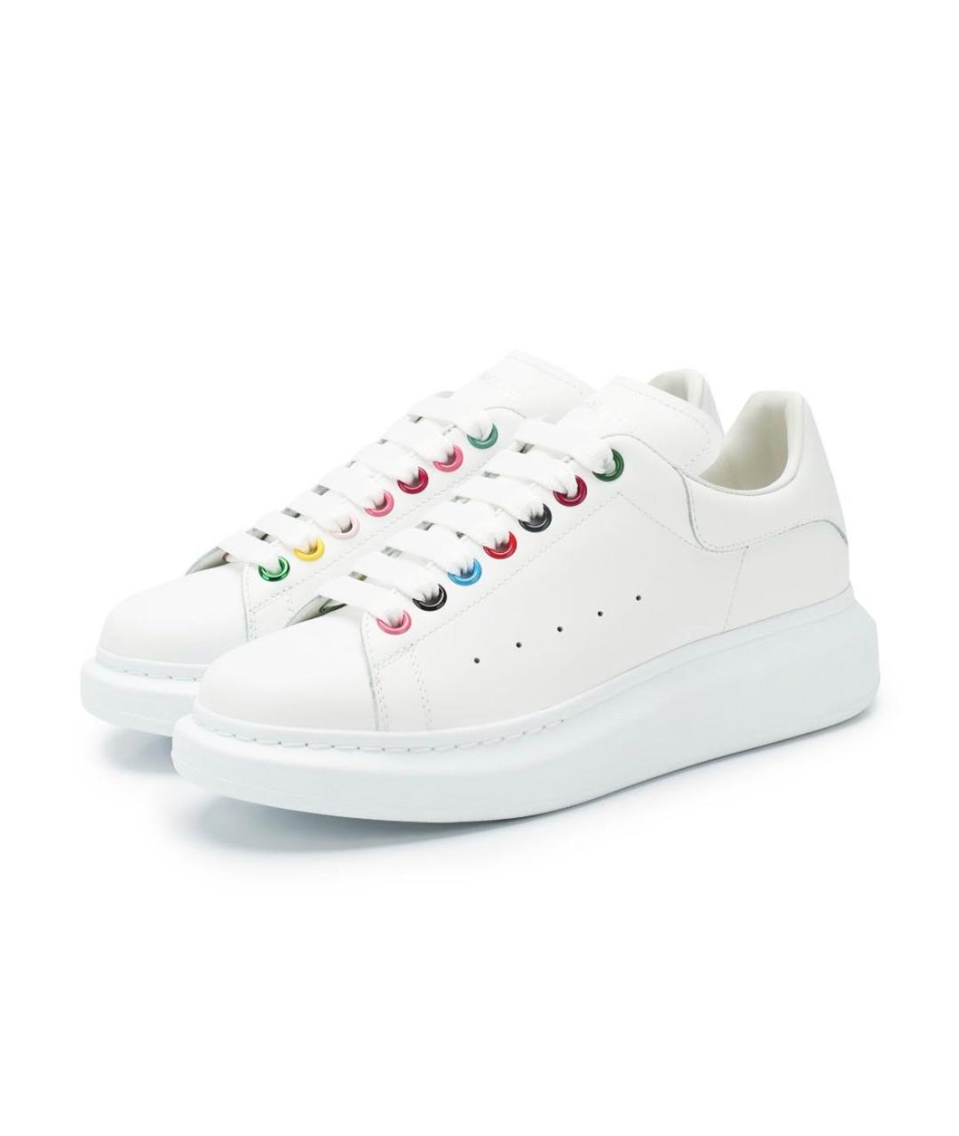 ALEXANDER MCQUEEN Белые кожаные кеды, фото 3