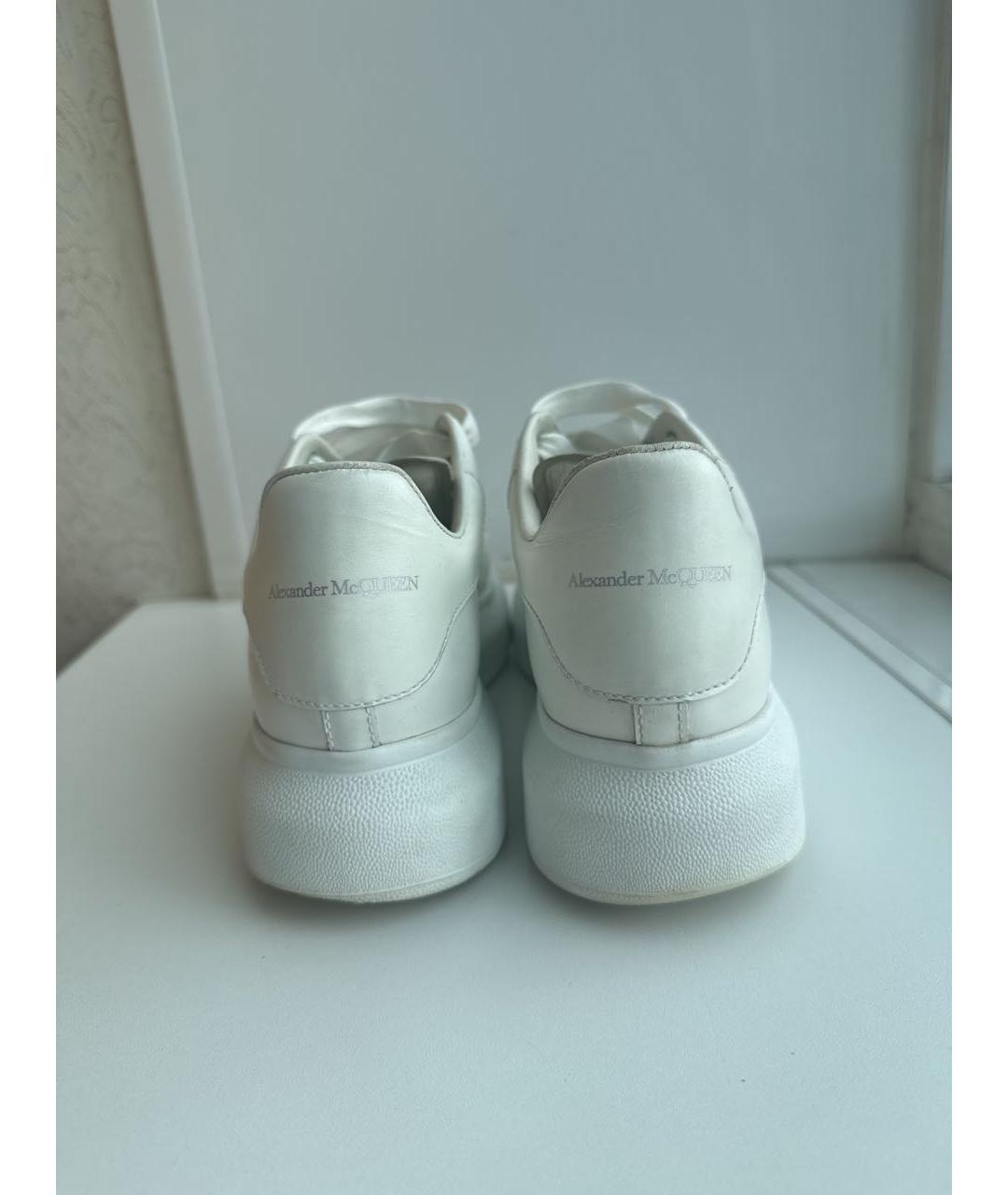 ALEXANDER MCQUEEN Белые кожаные кеды, фото 5