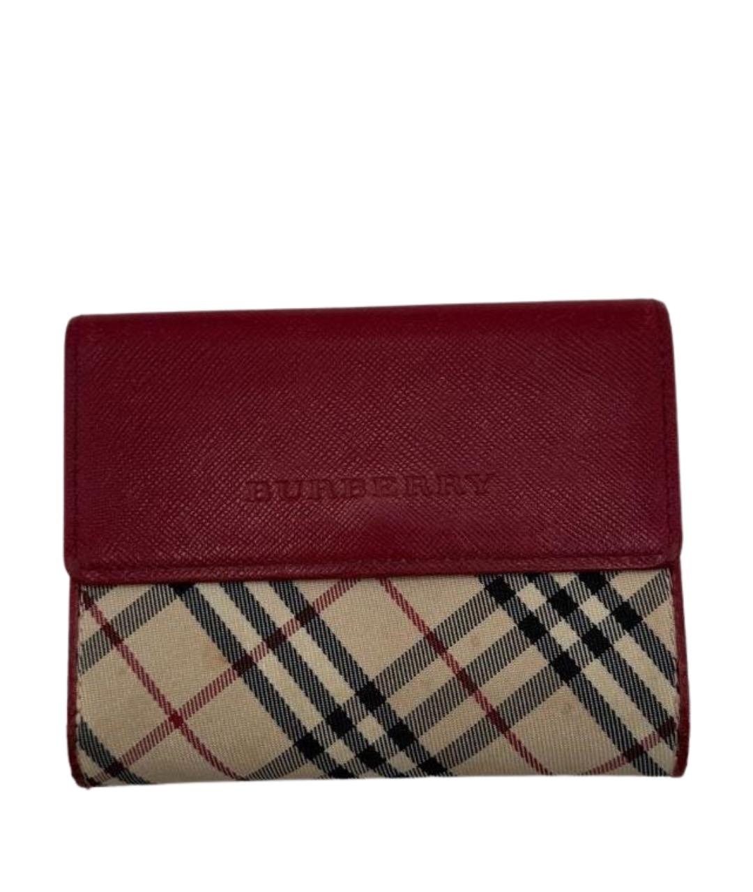 BURBERRY Бордовый кошелек, фото 1