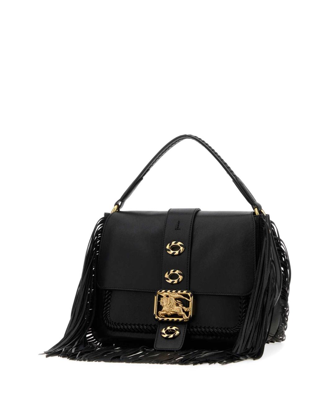 BURBERRY Черная кожаная сумка через плечо, фото 2
