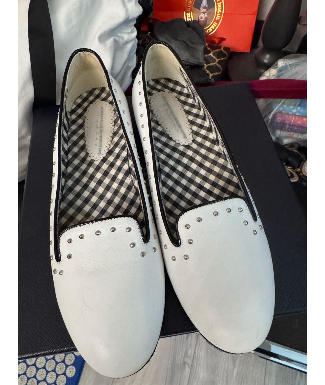 ERMANNO SCERVINO Белые кожаные лоферы, фото 2
