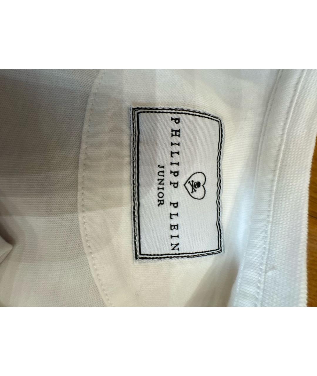PHILIPP PLEIN Белый хлопковый детская футболка / топ, фото 6