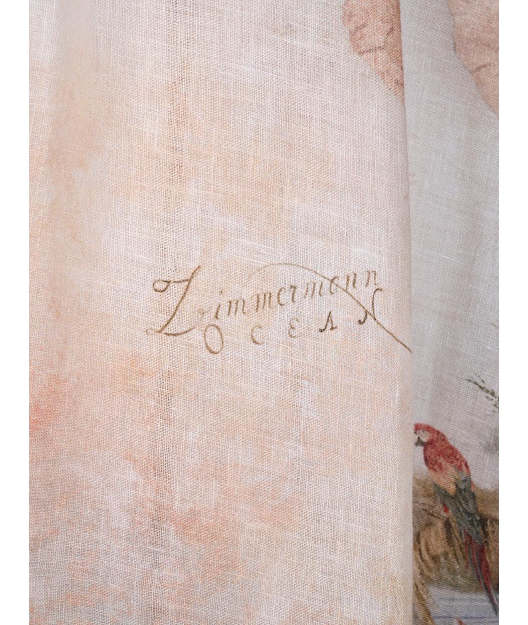ZIMMERMANN Мульти льняное повседневное платье, фото 3