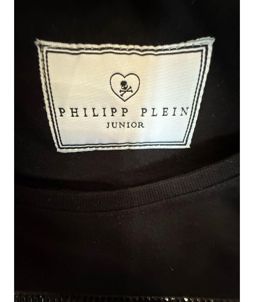 PHILIPP PLEIN Черный хлопковый детская футболка / топ, фото 3