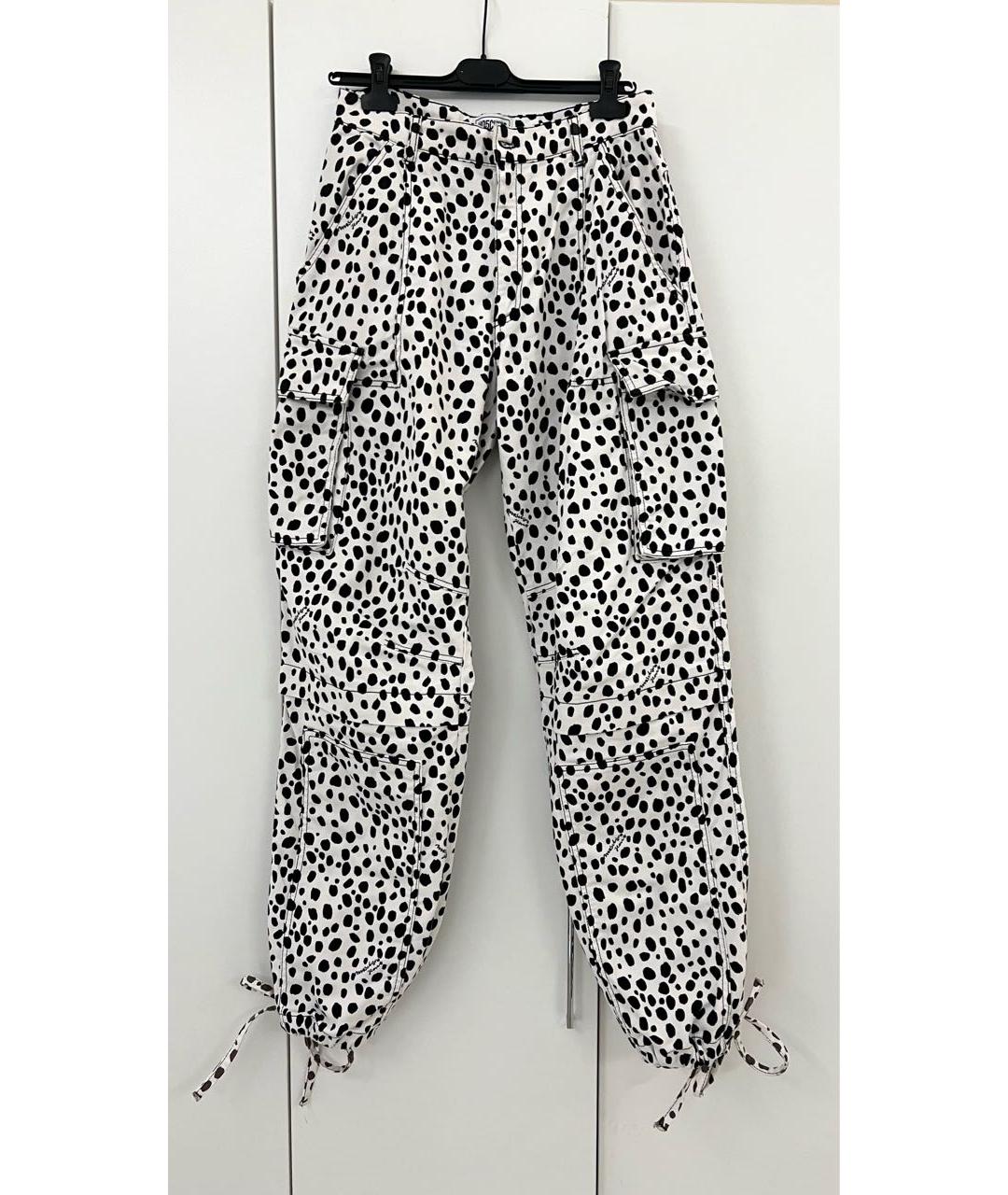 MOSCHINO JEANS Белые хлопковые брюки широкие, фото 2