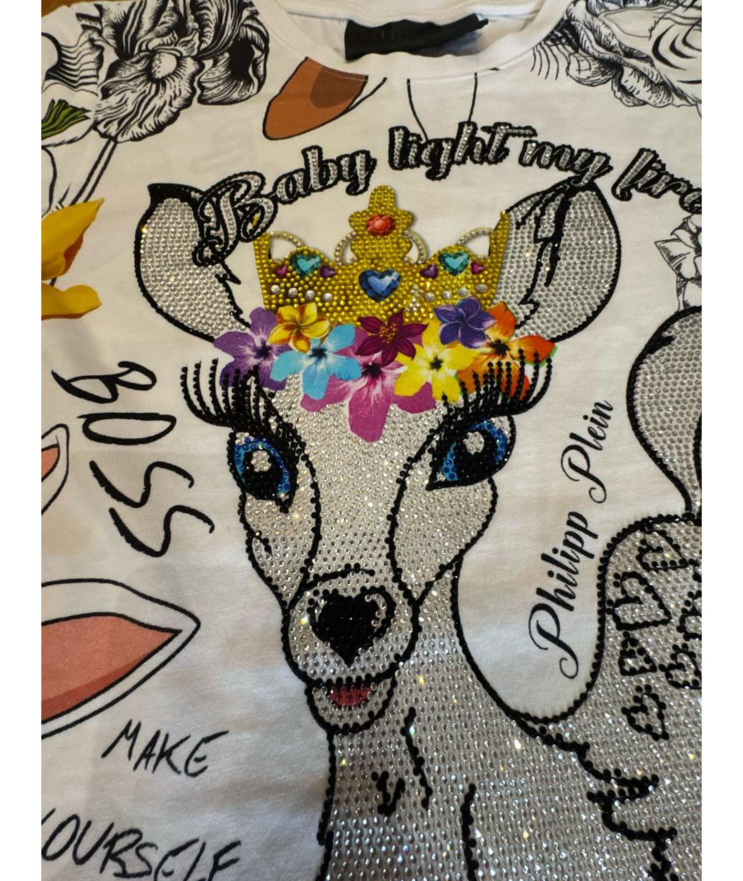 PHILIPP PLEIN Белый хлопковый детская футболка / топ, фото 3