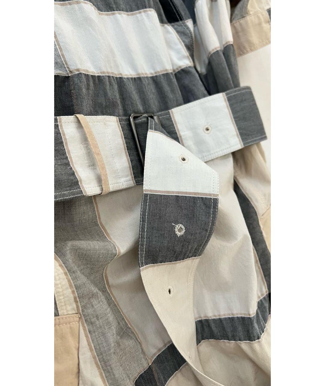 BURBERRY Бежевое хлопковое повседневное платье, фото 5