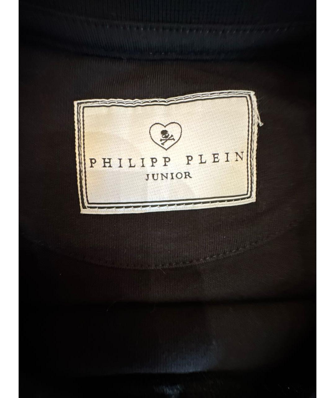 PHILIPP PLEIN Черный хлопковый детская футболка / топ, фото 3