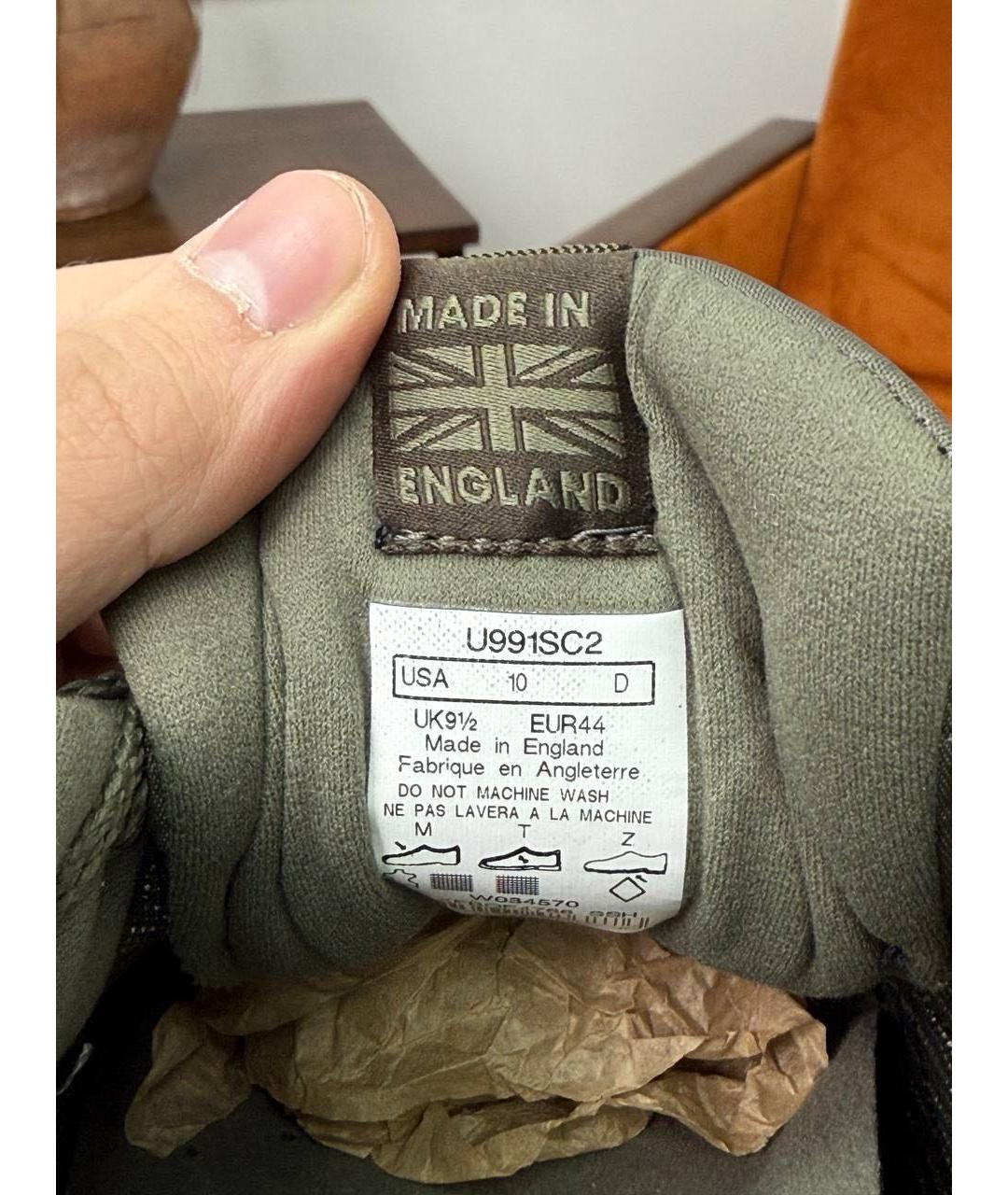 NEW BALANCE Хаки нубуковые низкие кроссовки / кеды, фото 8