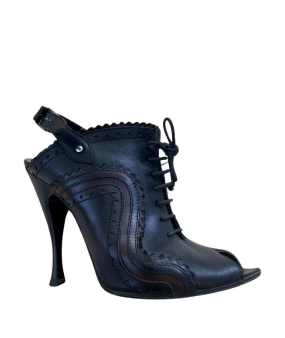 BALENCIAGA Черные кожаные туфли, фото 1