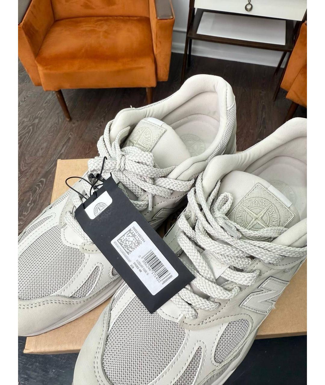 NEW BALANCE Белые нубуковые низкие кроссовки / кеды, фото 6