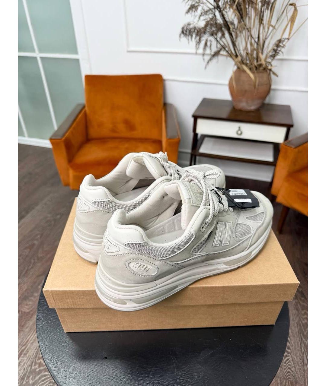 NEW BALANCE Белые нубуковые низкие кроссовки / кеды, фото 7