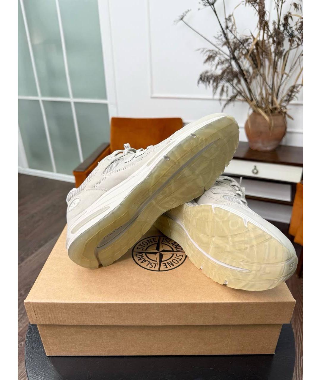 NEW BALANCE Белые нубуковые низкие кроссовки / кеды, фото 5