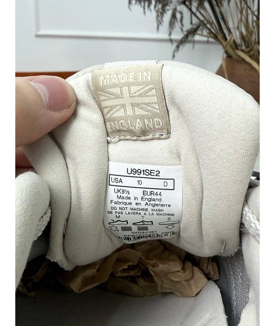 NEW BALANCE Белые нубуковые низкие кроссовки / кеды, фото 8