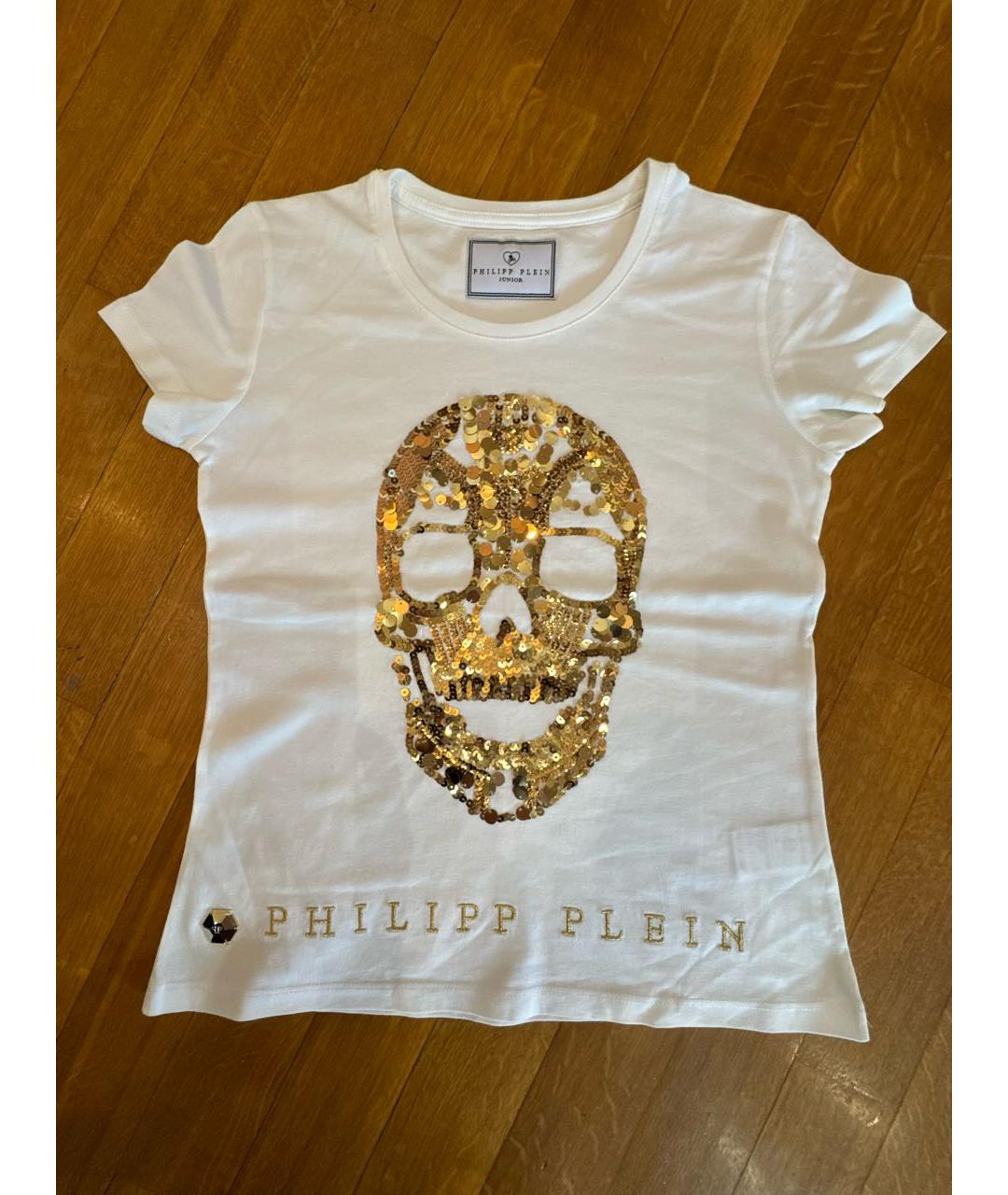 PHILIPP PLEIN Белый хлопковый детская футболка / топ, фото 7