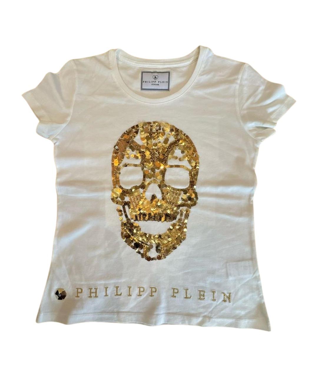 PHILIPP PLEIN Белый хлопковый детская футболка / топ, фото 1