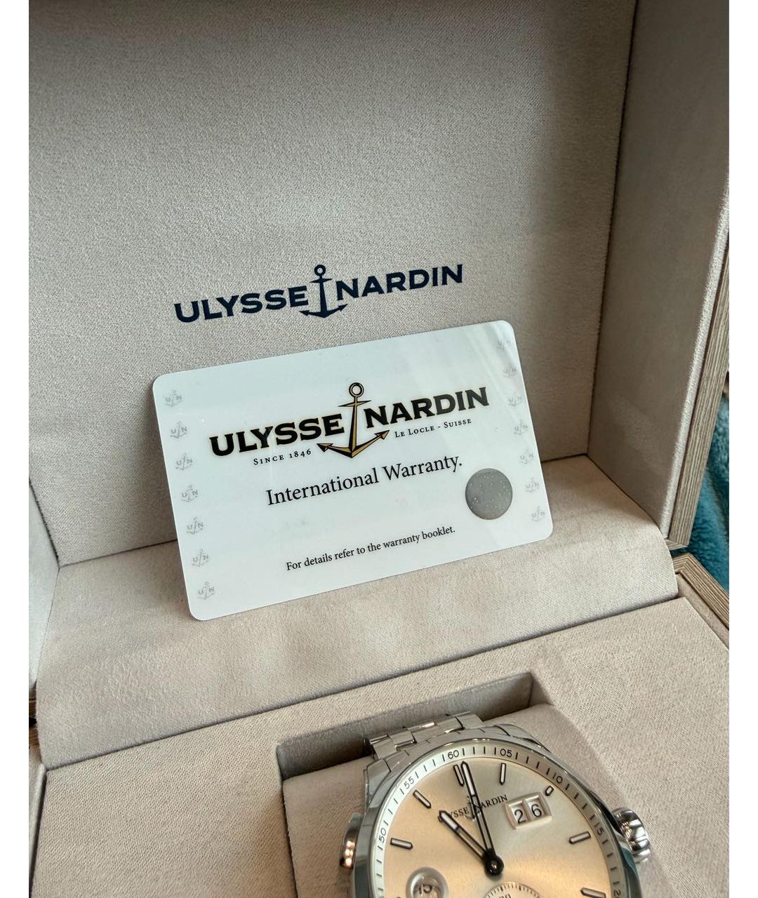 Ulysse Nardin Серебряные серебряные часы, фото 3