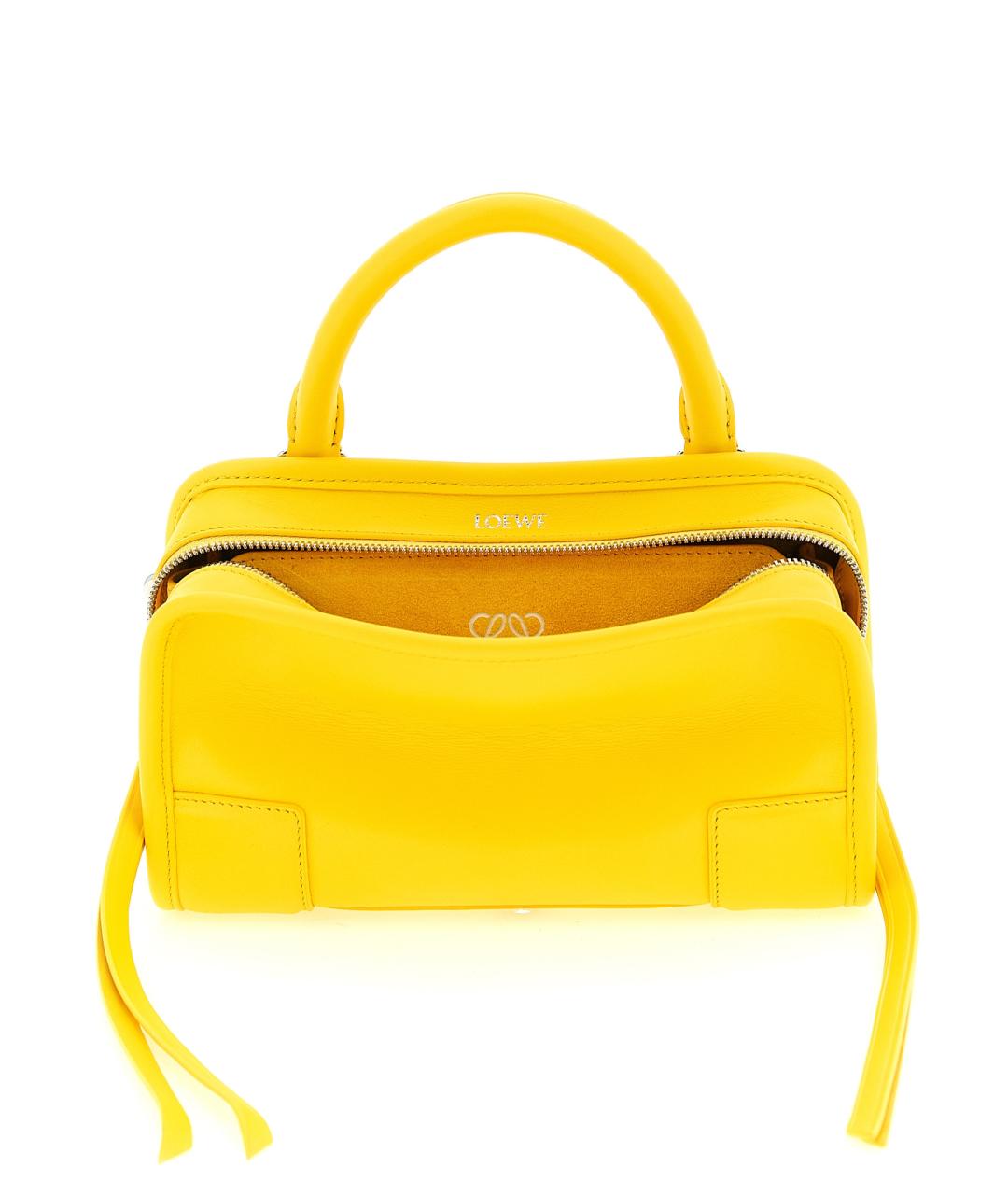 LOEWE Желтая кожаная сумка тоут, фото 1