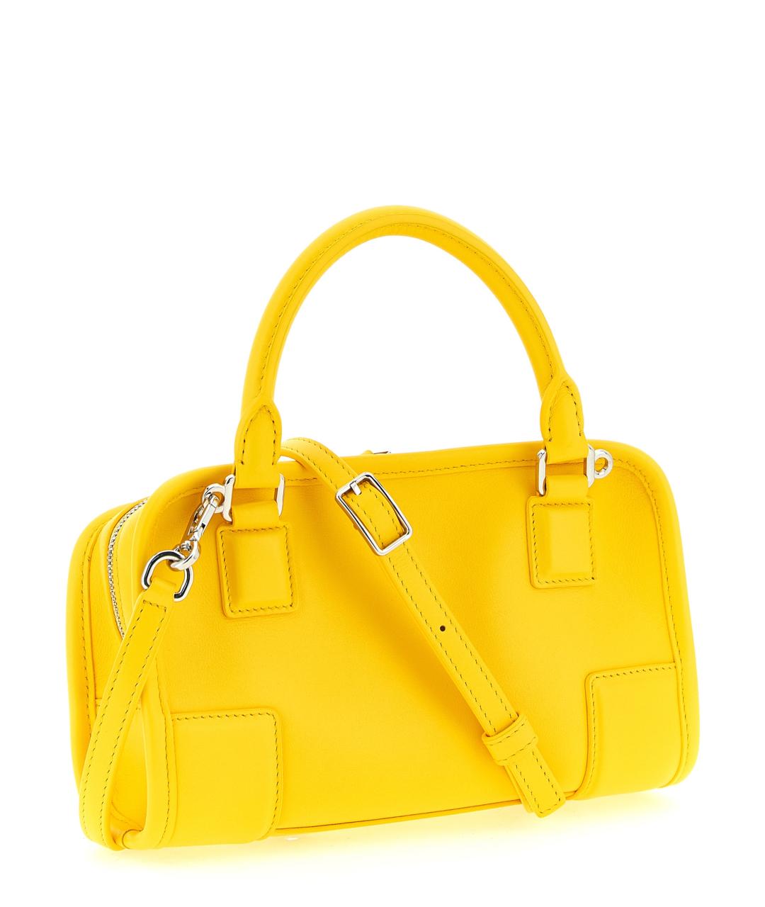 LOEWE Желтая кожаная сумка тоут, фото 2