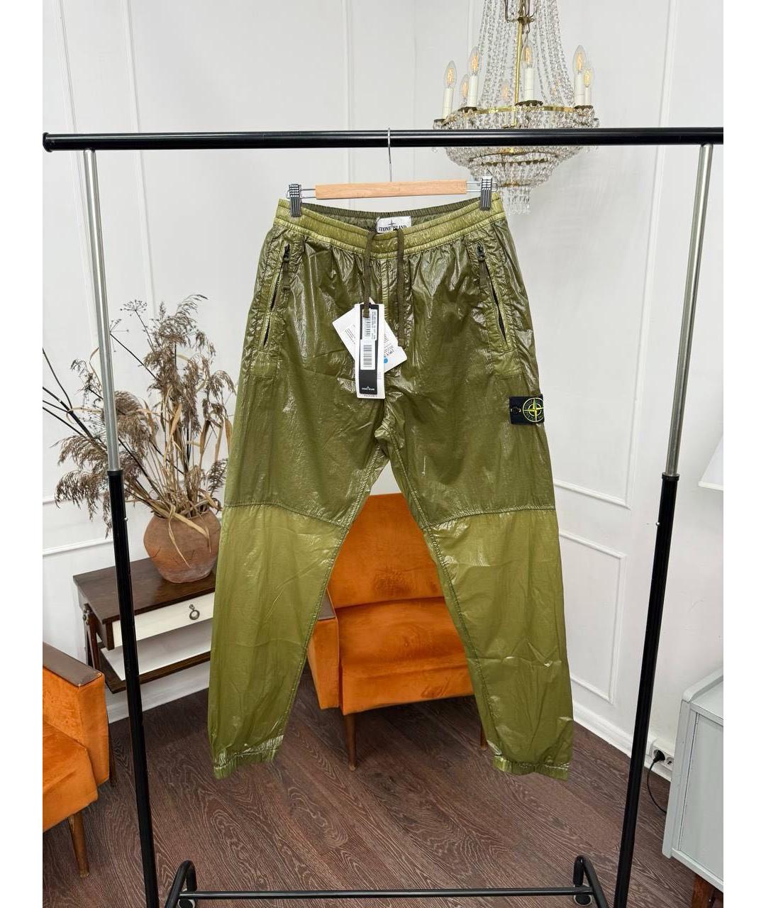 STONE ISLAND Хаки повседневные брюки, фото 9