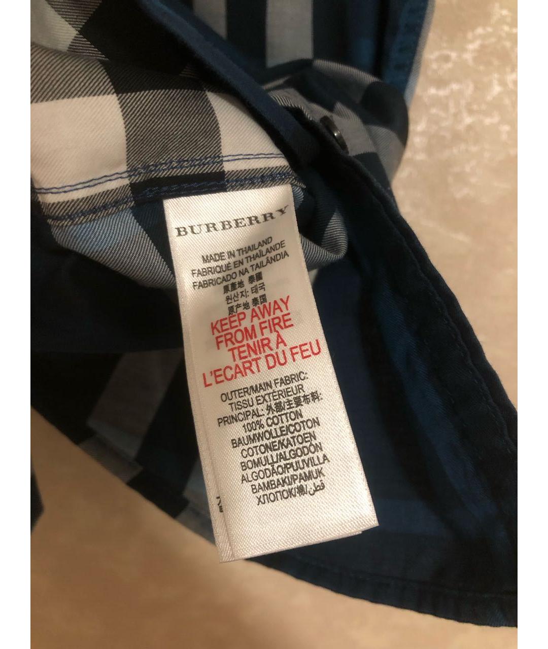 BURBERRY Мульти хлопковая детская рубашка, фото 5