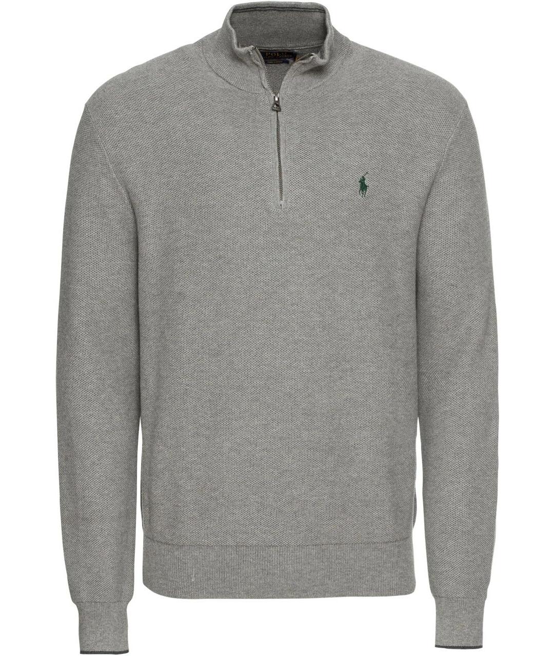 POLO RALPH LAUREN Серый хлопковый джемпер / свитер, фото 1