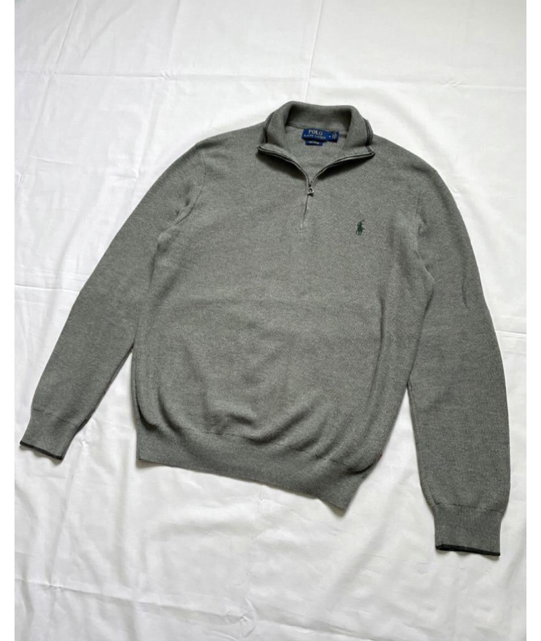 POLO RALPH LAUREN Серый хлопковый джемпер / свитер, фото 6