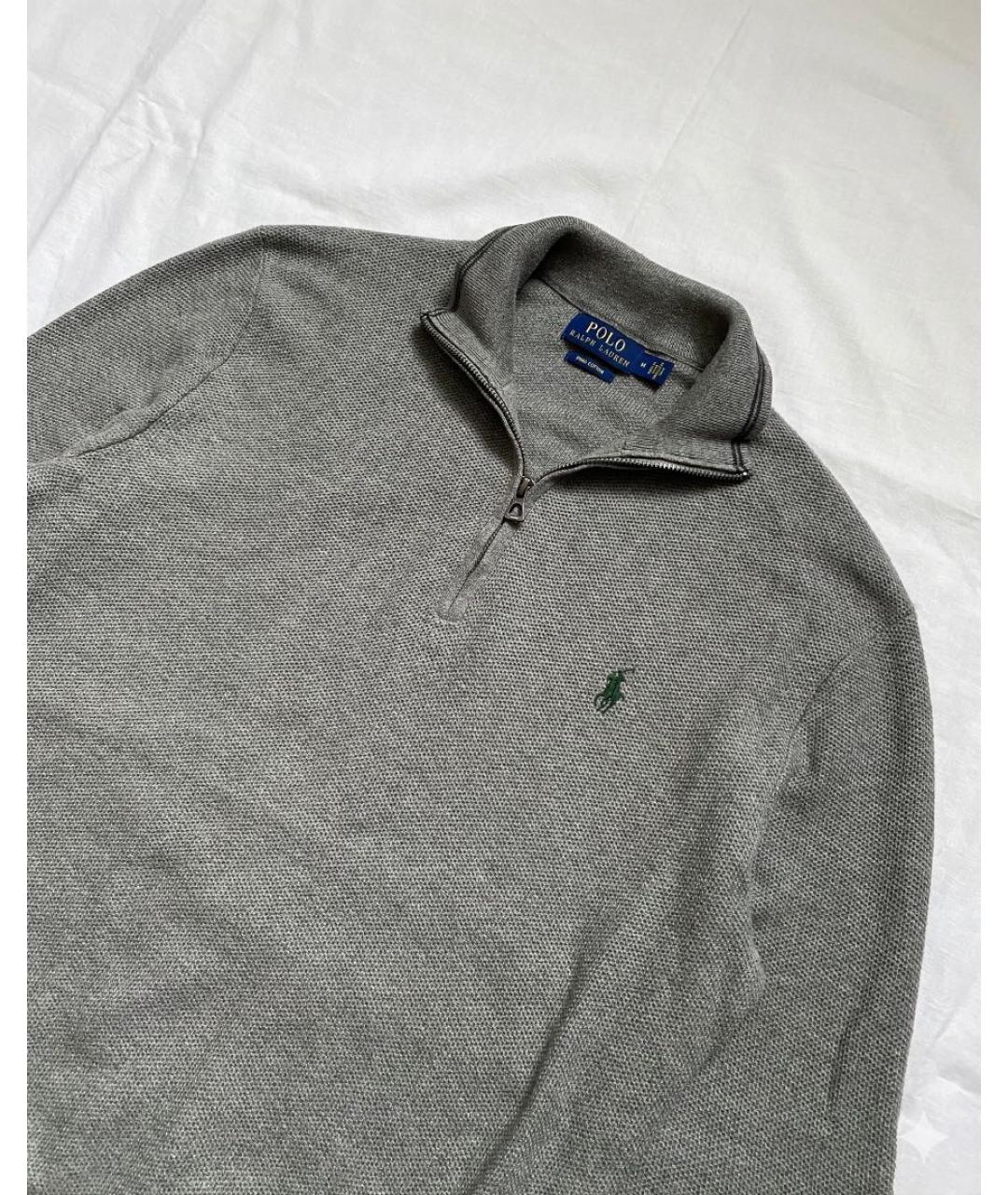 POLO RALPH LAUREN Серый хлопковый джемпер / свитер, фото 4