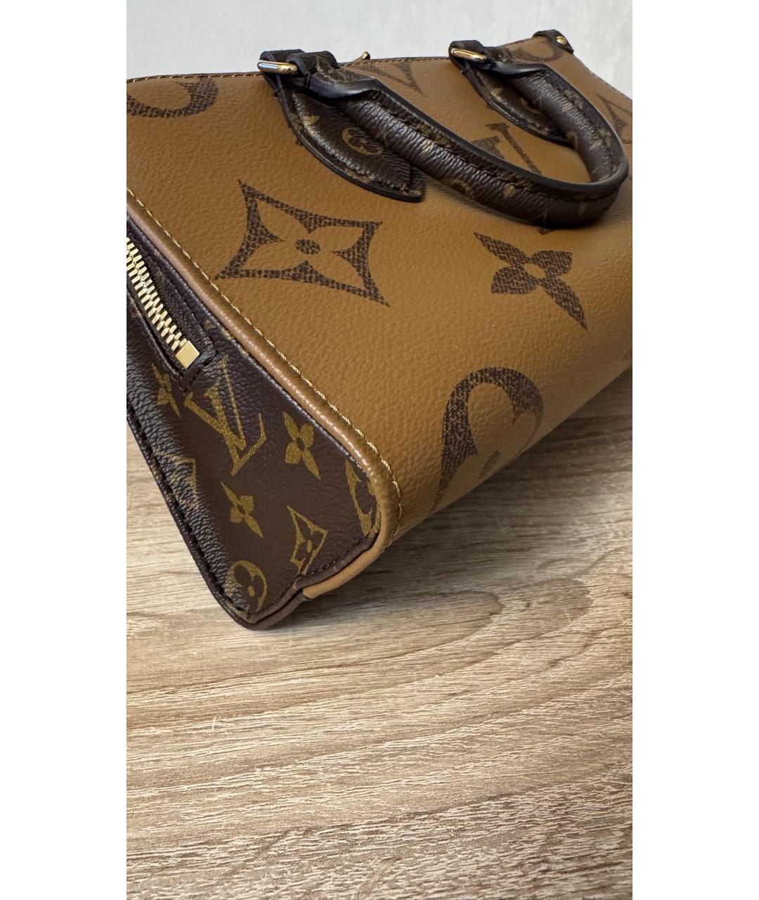 LOUIS VUITTON Коричневая сумка с короткими ручками, фото 5