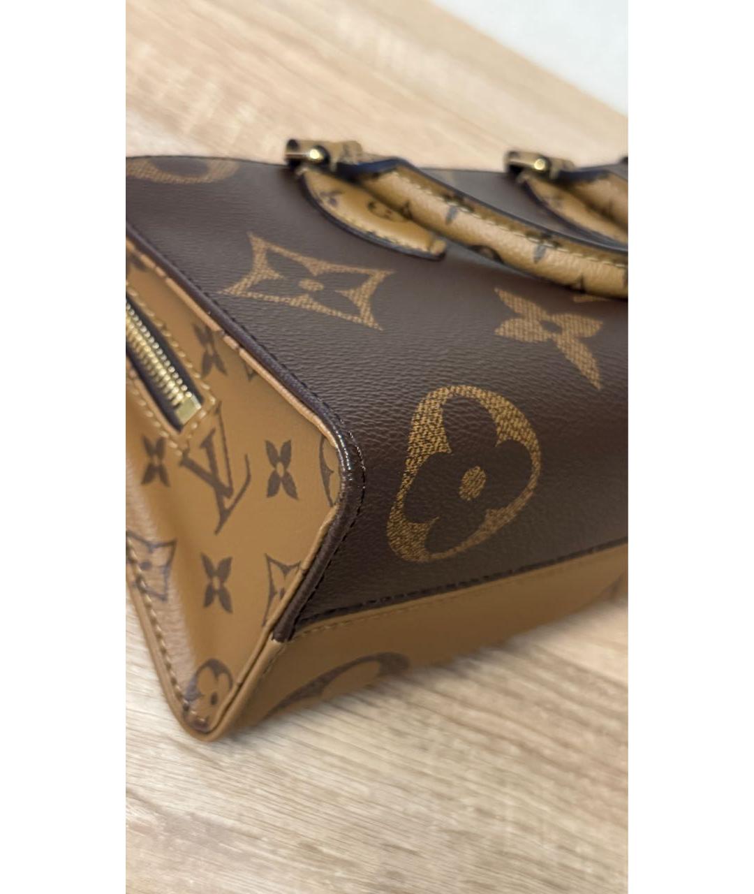 LOUIS VUITTON Коричневая сумка с короткими ручками, фото 6