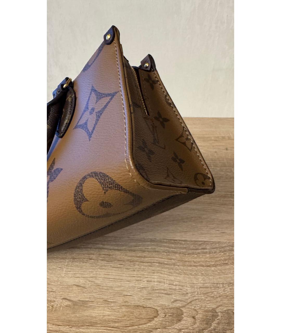 LOUIS VUITTON Коричневая сумка с короткими ручками, фото 4