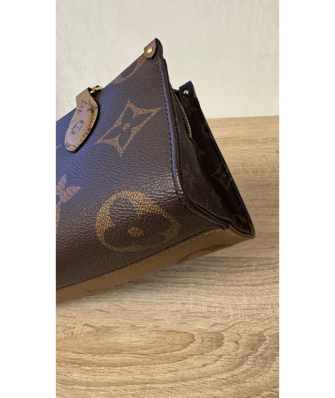 LOUIS VUITTON Коричневая сумка с короткими ручками, фото 3