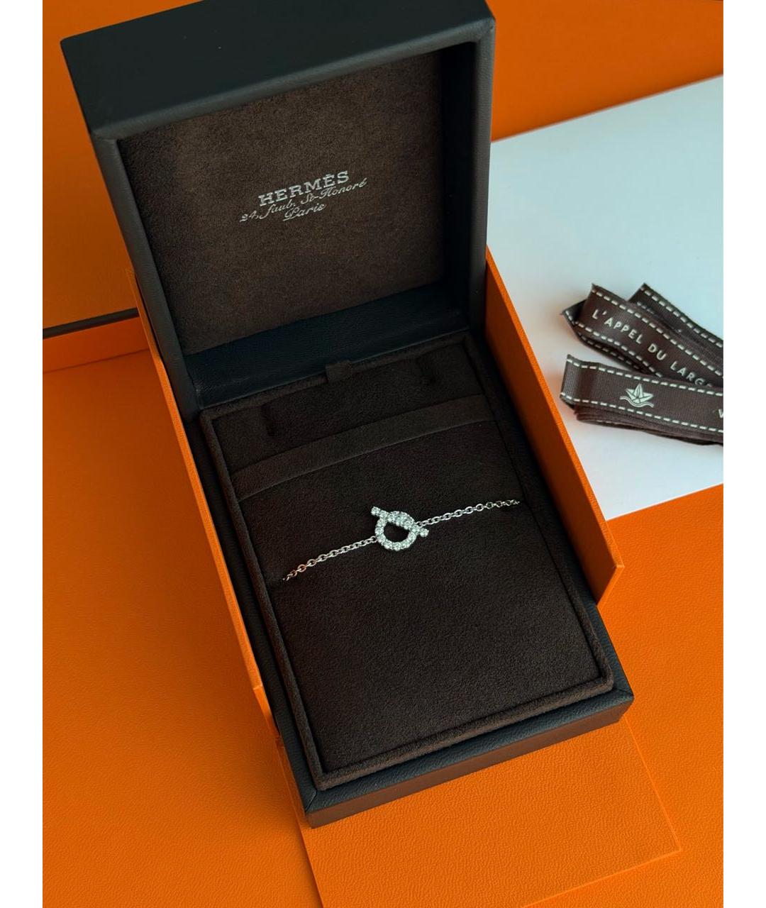 HERMES Серебряный браслет из белого золота, фото 3