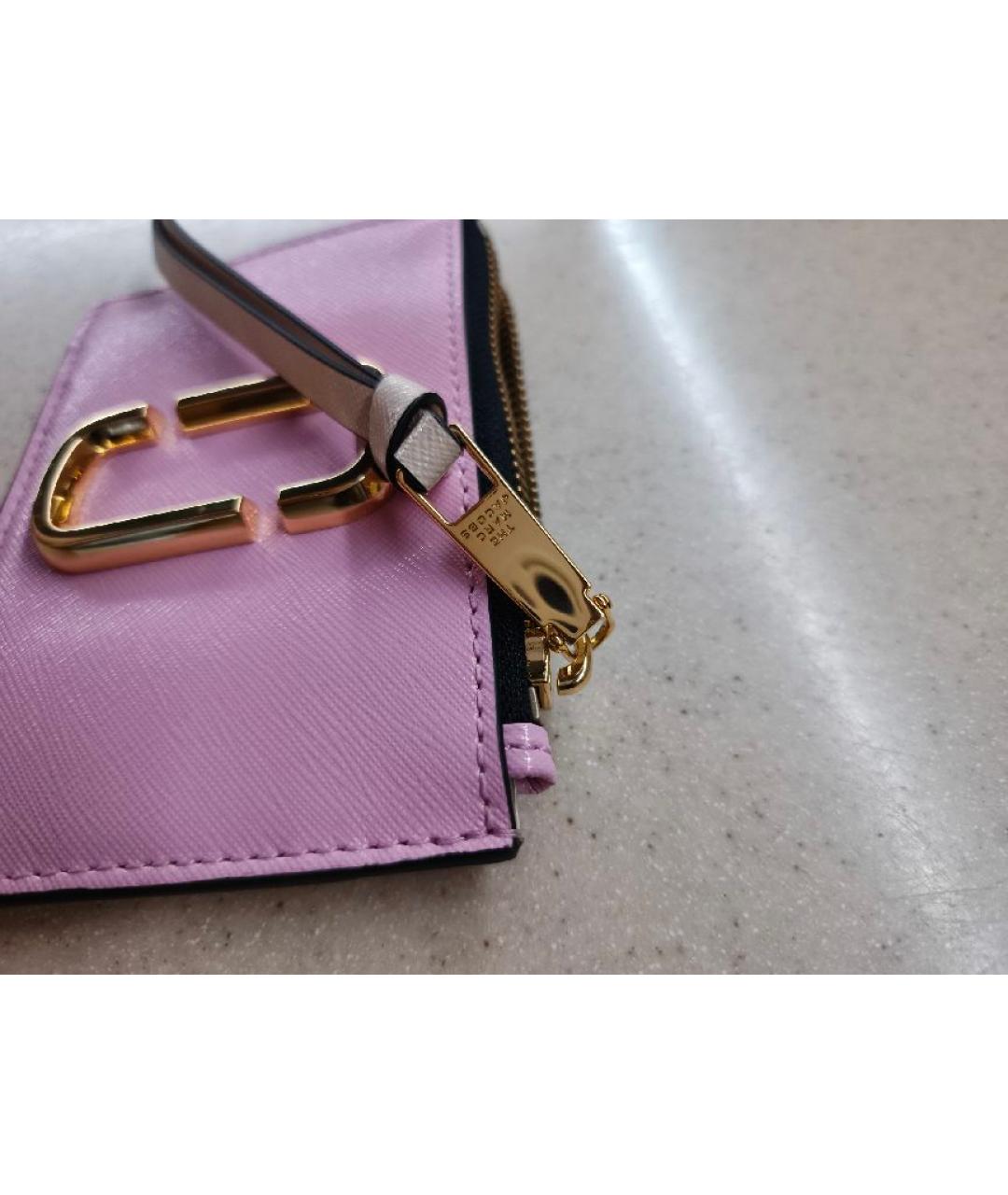 MARC JACOBS Розовый кожаный кошелек, фото 5