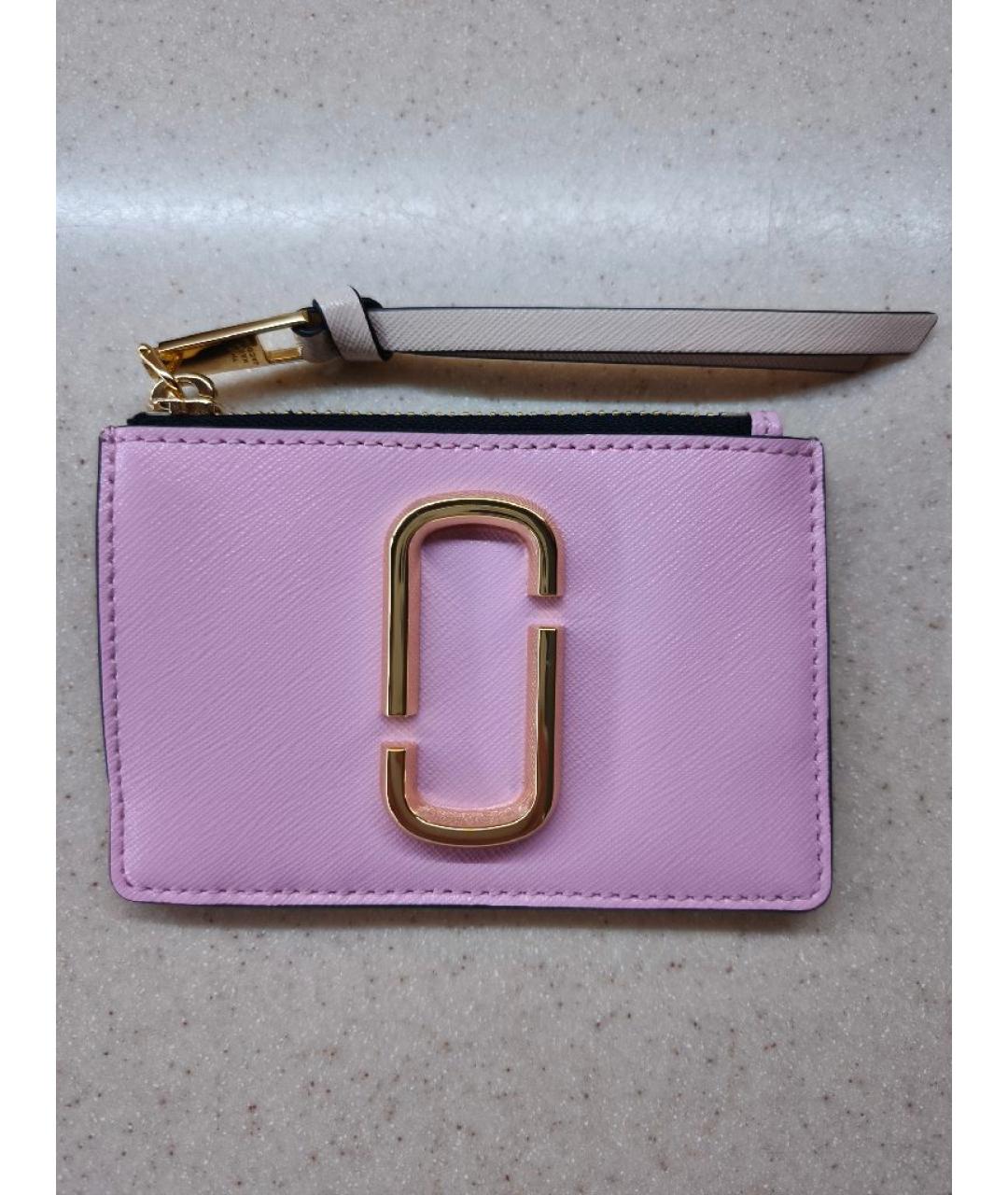 MARC JACOBS Розовый кожаный кошелек, фото 8