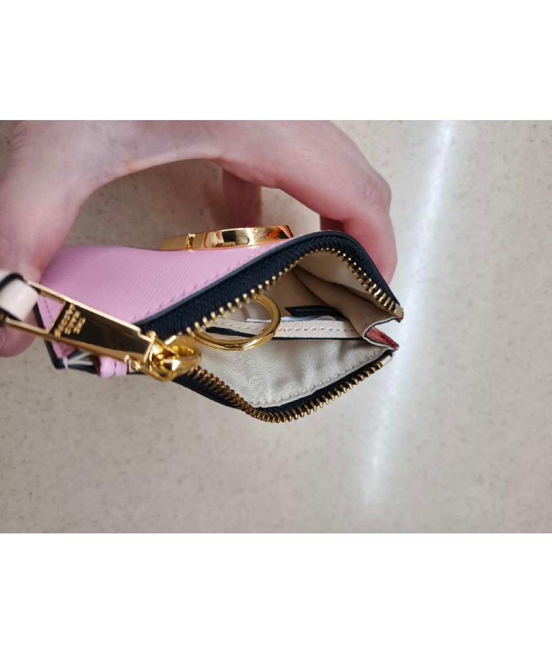 MARC JACOBS Розовый кожаный кошелек, фото 4