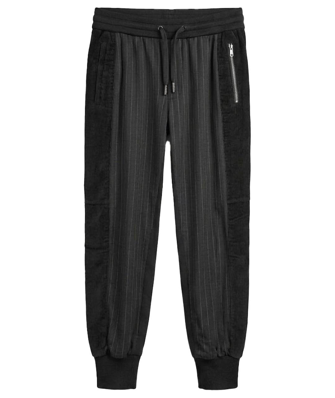 DOLCE&GABBANA Черные хлопковые повседневные брюки, фото 1
