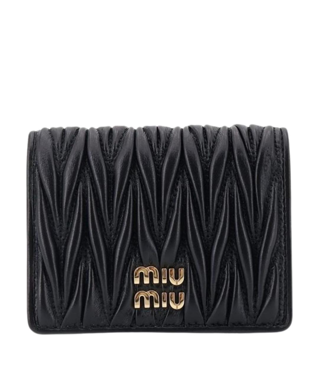 MIU MIU Черный кожаный кошелек, фото 1