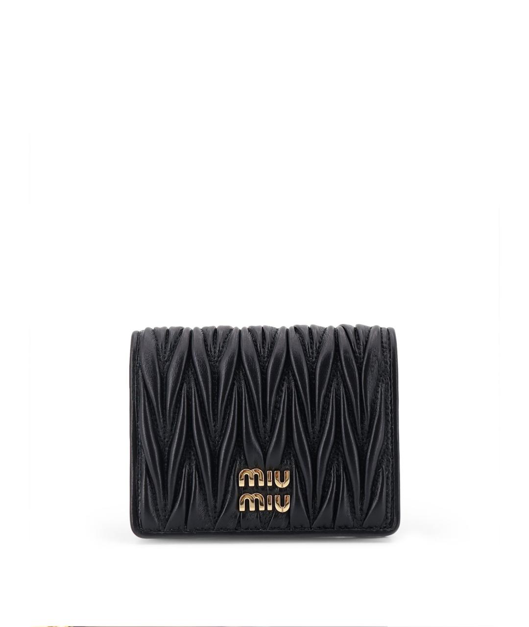 MIU MIU Черный кожаный кошелек, фото 4