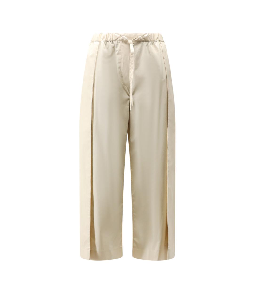 LOEWE Бежевые хлопковые прямые брюки, фото 1