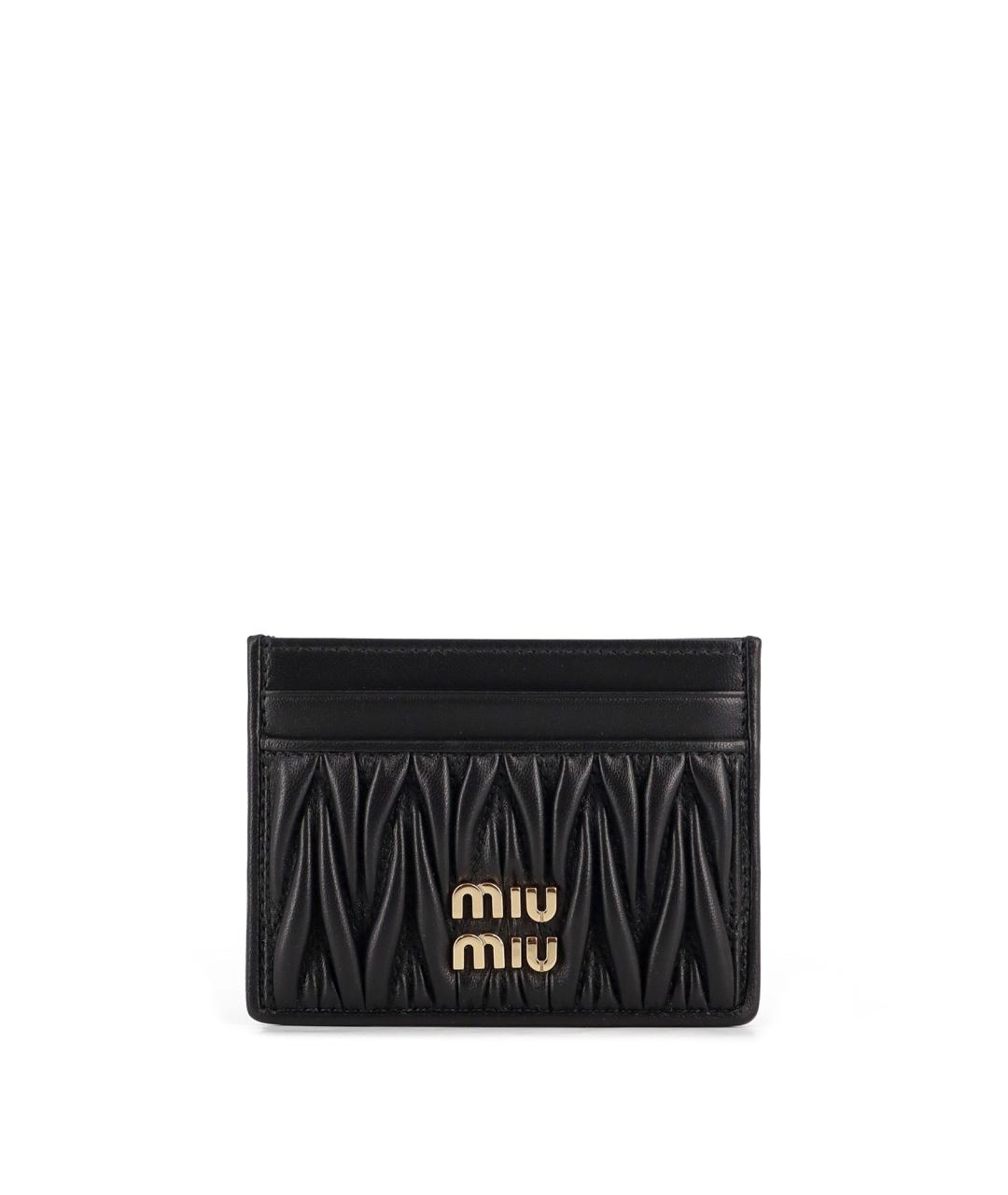 MIU MIU Черный кожаный кардхолдер, фото 1