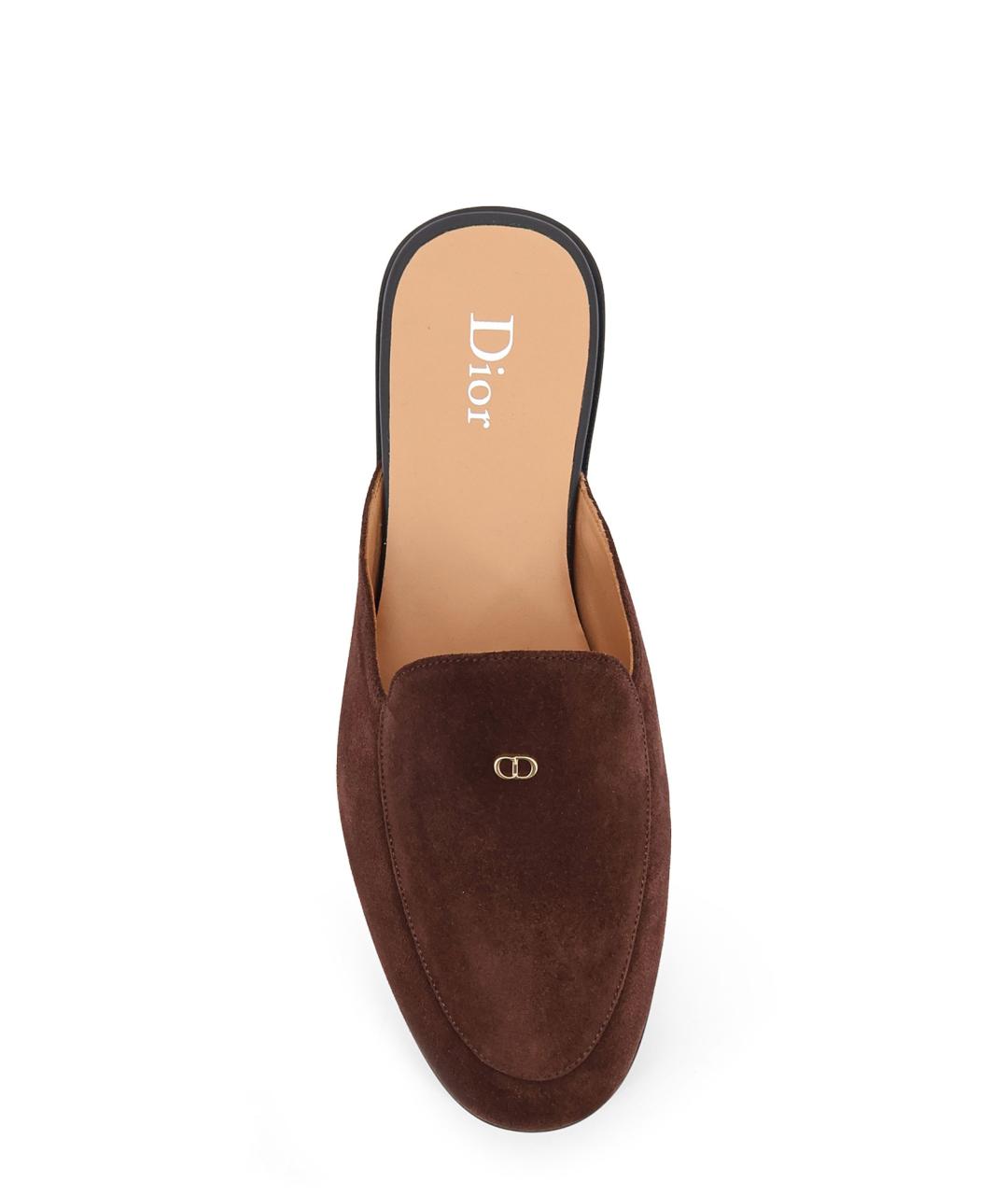 CHRISTIAN DIOR Коричневые замшевые сандалии, фото 4